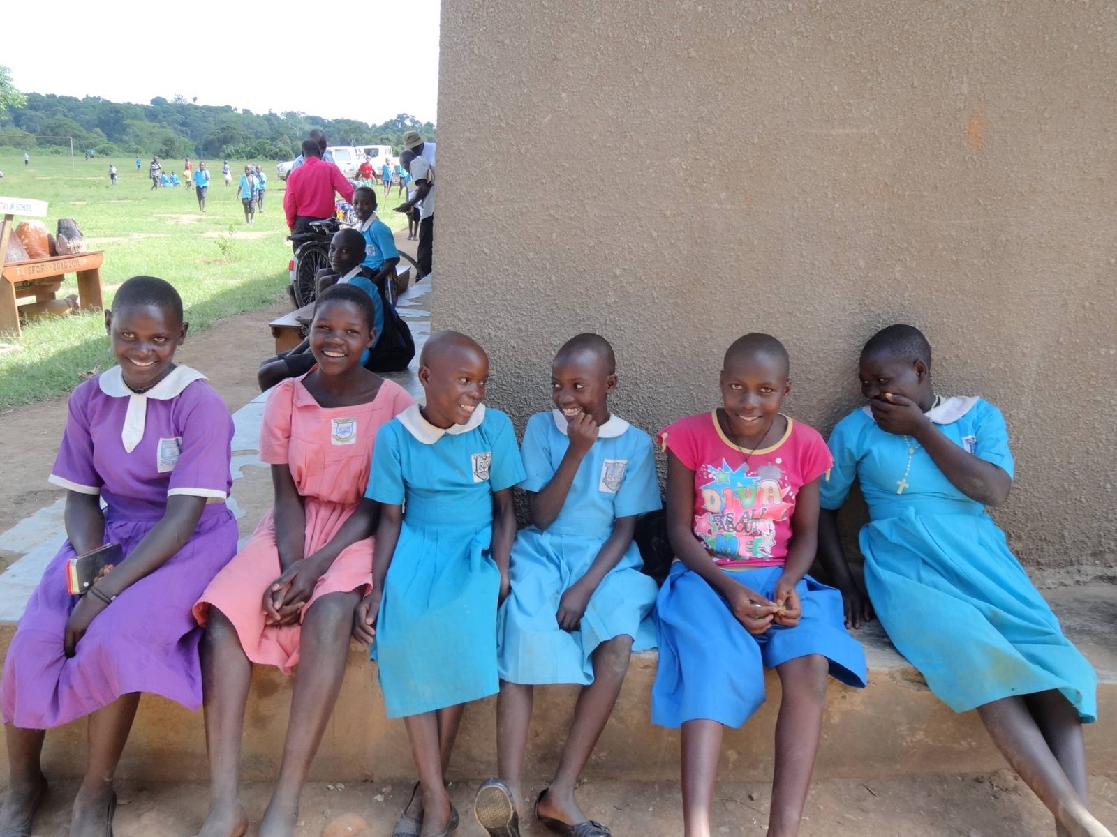 Children going back to school in Uganda